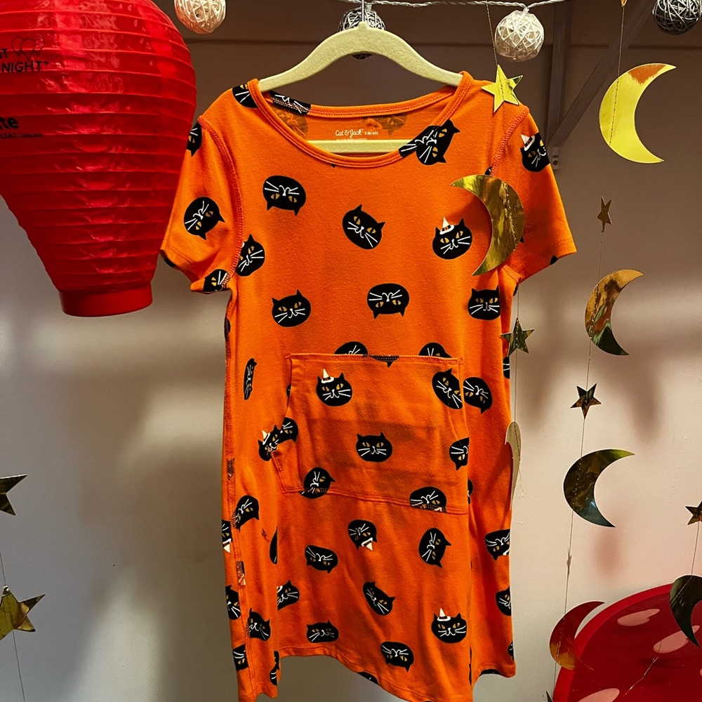 Super cute vintage Halloween cat dress by Cat & Jack